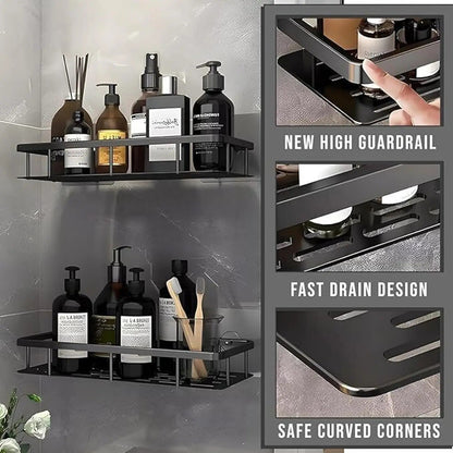 Adhesive Bathroom Shelf for Wall - Pack of 2