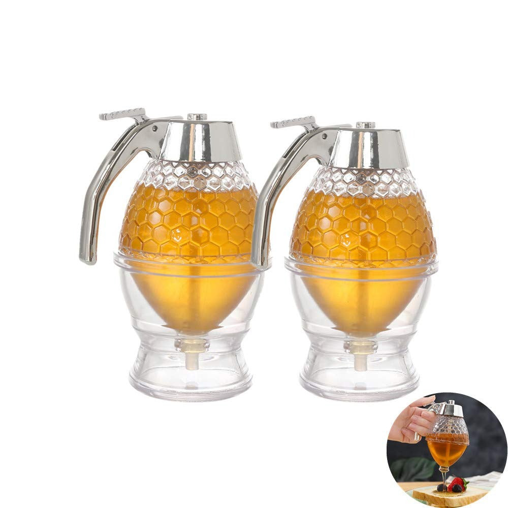 Honey Dispenser - Maple Syrup Dispenser Glass - Glass Honey Pot