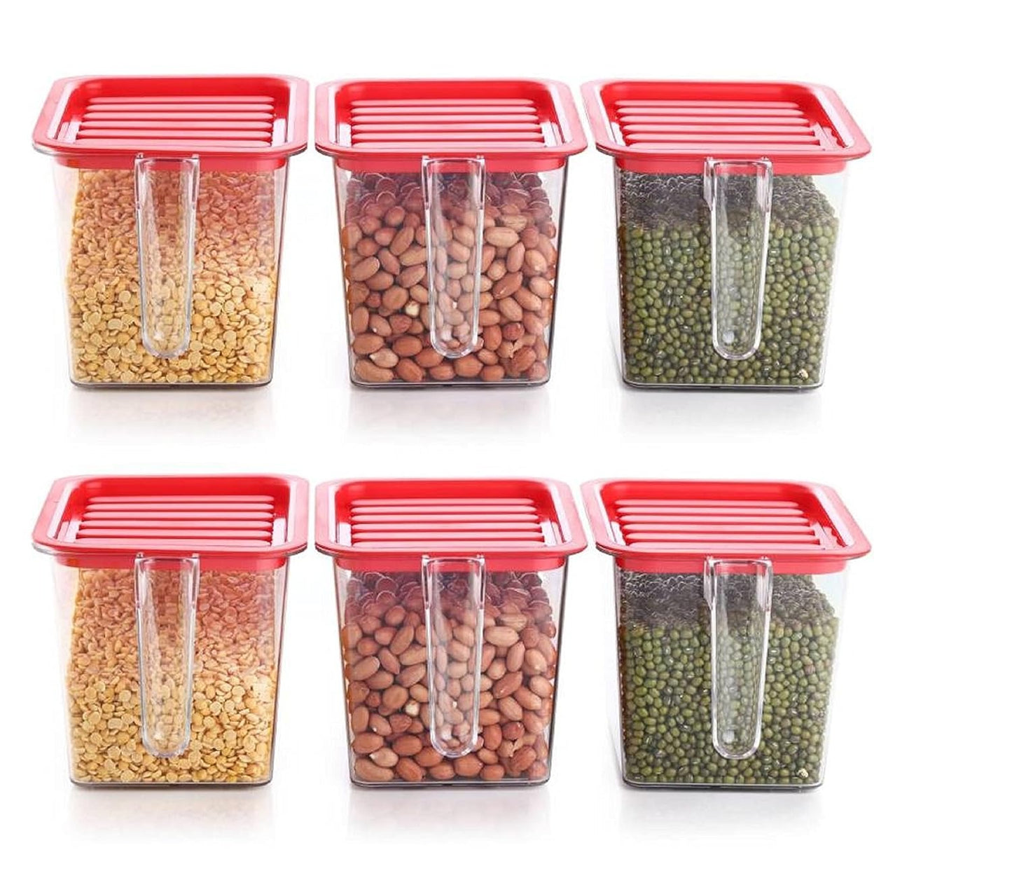 Multi Storage Box with Handle with Cover - Pack of 4