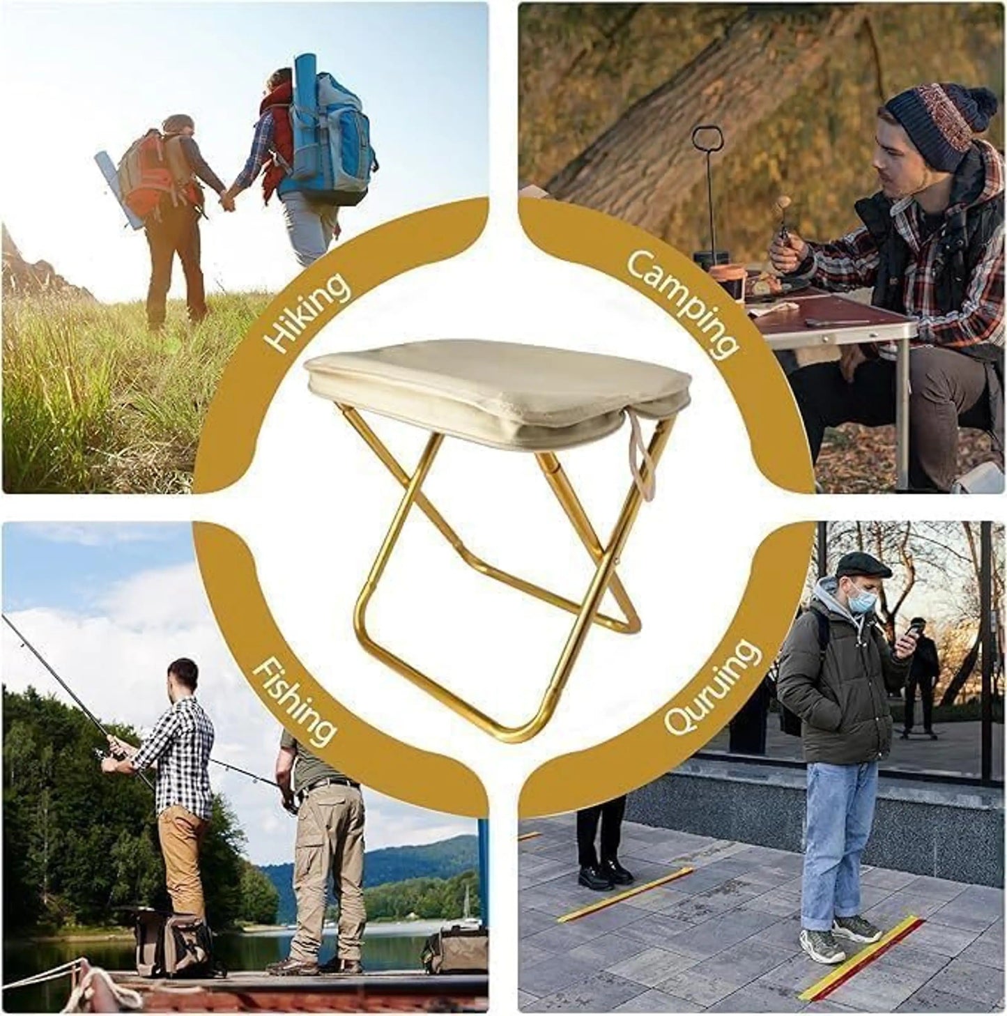 Handbag Folding Stool, Zipper Bag