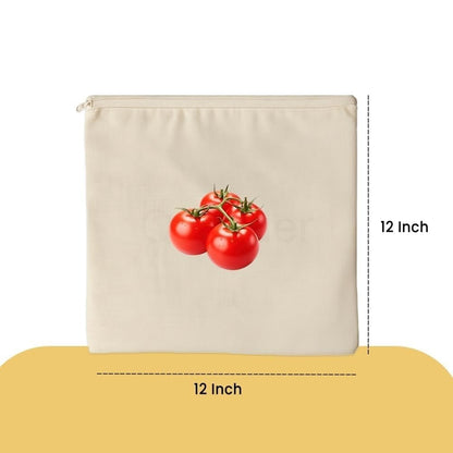 Reusable Cotton Vegetable Storage Bags for Fridge - Pack of 4