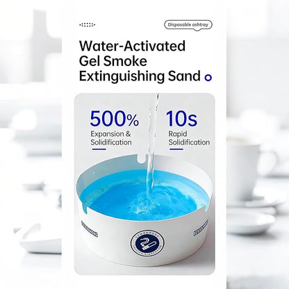 Portable Disposable Foam Ashtray with Absorbent Foam Gel pack of 1(5pcs)