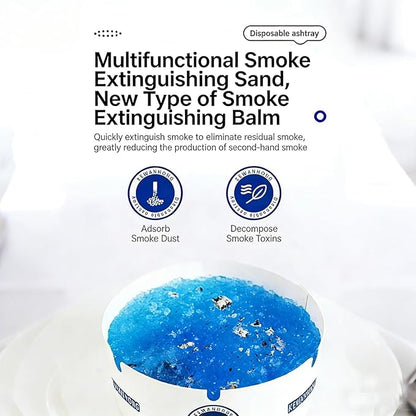 Portable Disposable Foam Ashtray with Absorbent Foam Gel pack of 1(5pcs)