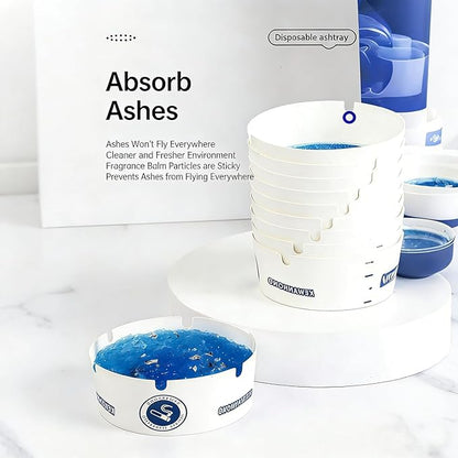 Portable Disposable Foam Ashtray with Absorbent Foam Gel pack of 1(5pcs)