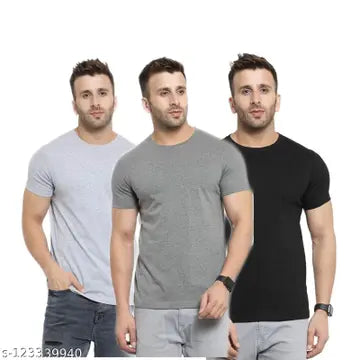 Men's T-Shirts - Pack of 3 (Assorted Colors)