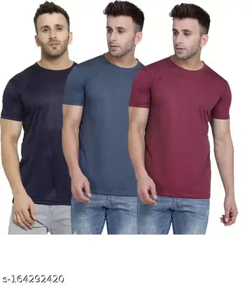 Men's T-Shirts - Pack of 3 (Assorted Colors)
