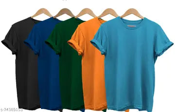 Men's T-Shirts - Pack of 5 (Assorted Colors)