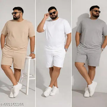 Cotton Blend Men's T-Shirts - Pack of 3 (Assorted Colors)