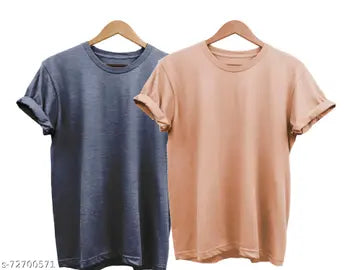 Designer Men's T-Shirts - Pack of 2 (Assorted Colors)