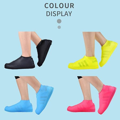 2 Pairs Reusable Silicone Shoe Covers – Anti-Slip & Water-Resistant