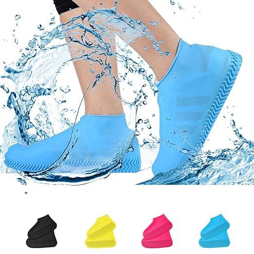2 Pairs Reusable Silicone Shoe Covers – Anti-Slip & Water-Resistant