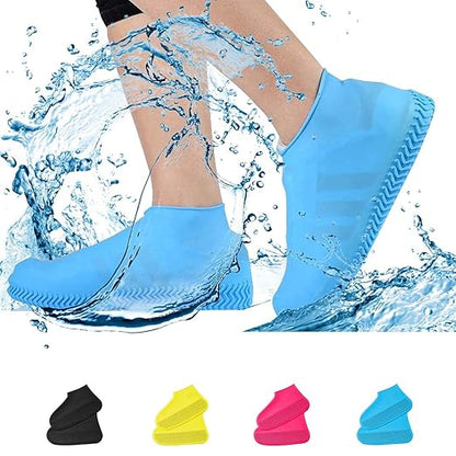 2 Pairs Reusable Silicone Shoe Covers – Anti-Slip & Water-Resistant