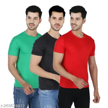 Men's T-Shirts - Pack of 3 (Assorted Colors)