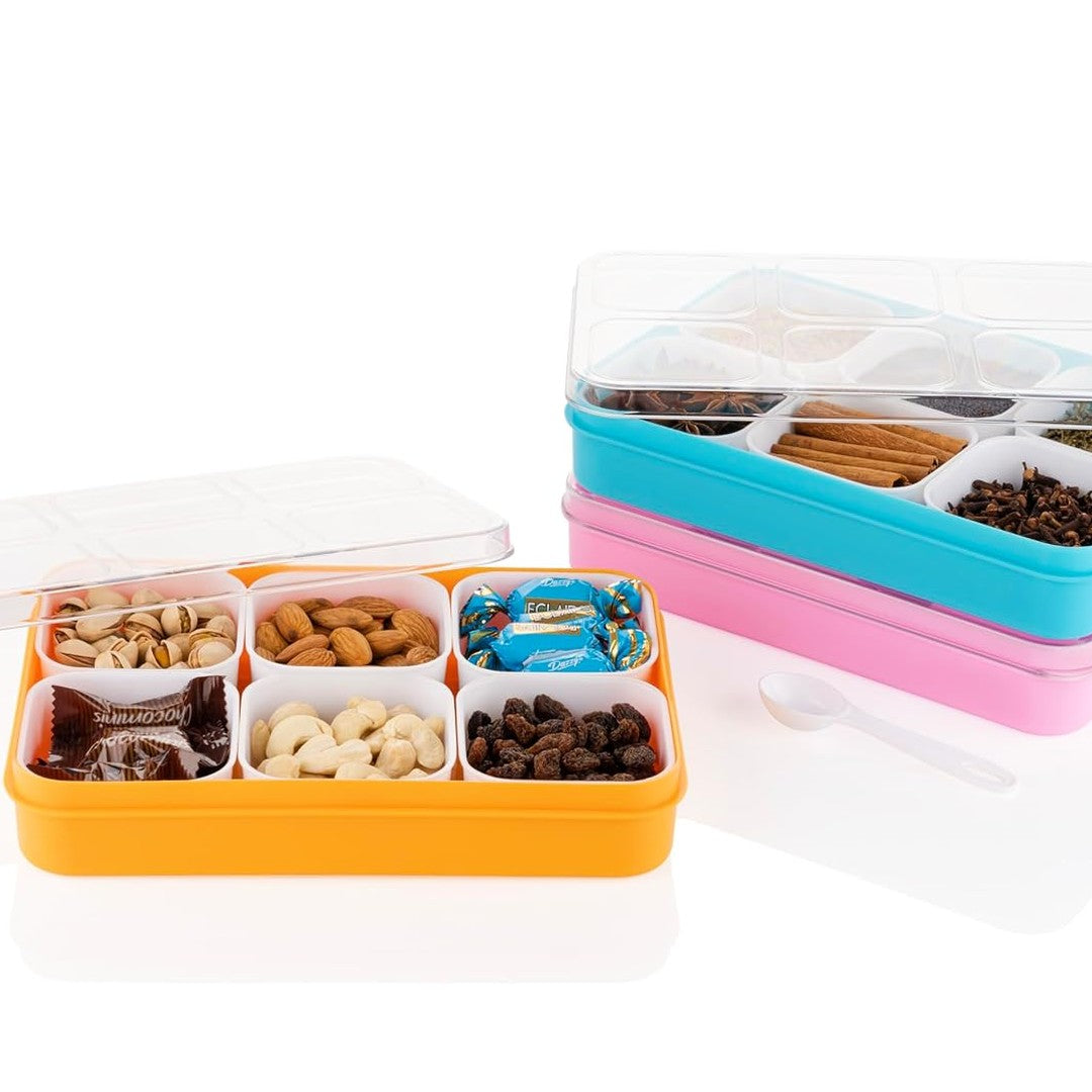 6-in-1 Masala Box for Kitchen with spoon