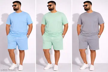 Cotton Blend Men's T-Shirts - Pack of 3 (Assorted Colors)