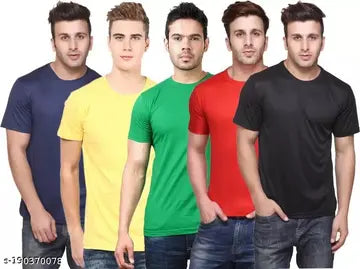 Men's T-Shirts - Pack of 5 (Assorted Colors)