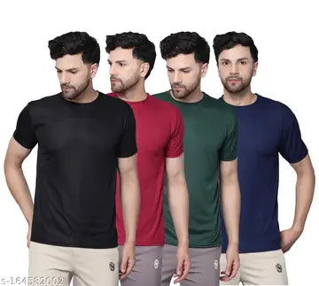 Fashionable Men's T-Shirts - Pack of 4 (Assorted Colors)